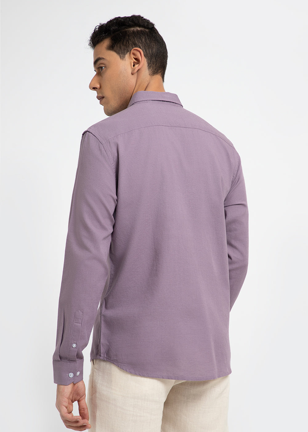 Lilac Cotton Linen Shirt