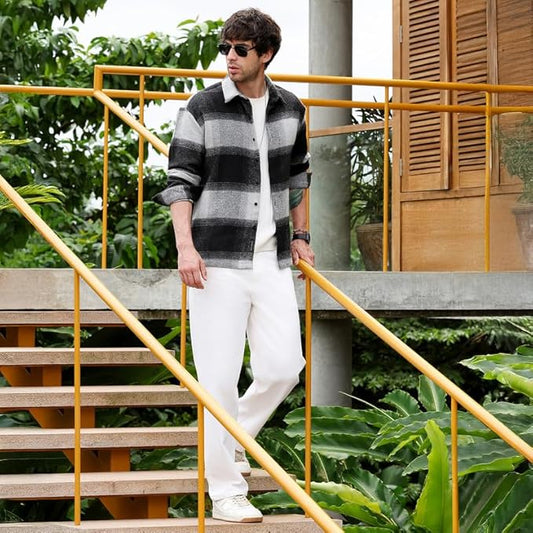 MenShirt | Spread Collar, Long Single-Button Cuff Sleeves | Button