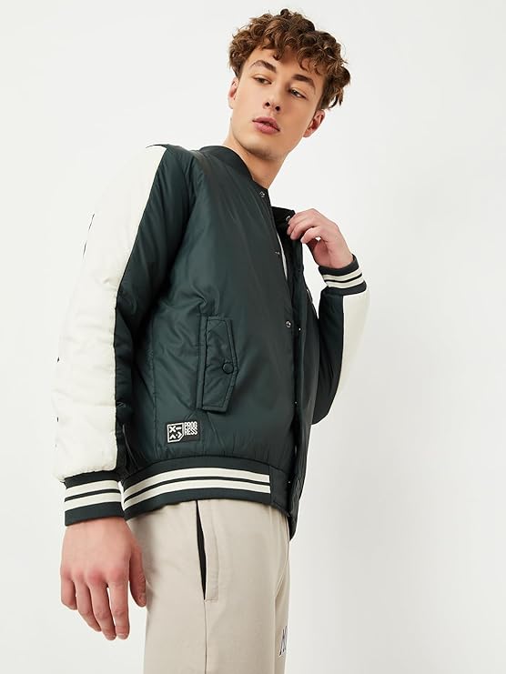 Men Sports Varsity Short Length Jacket