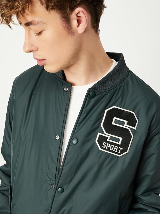 Men Sports Varsity Short Length Jacket