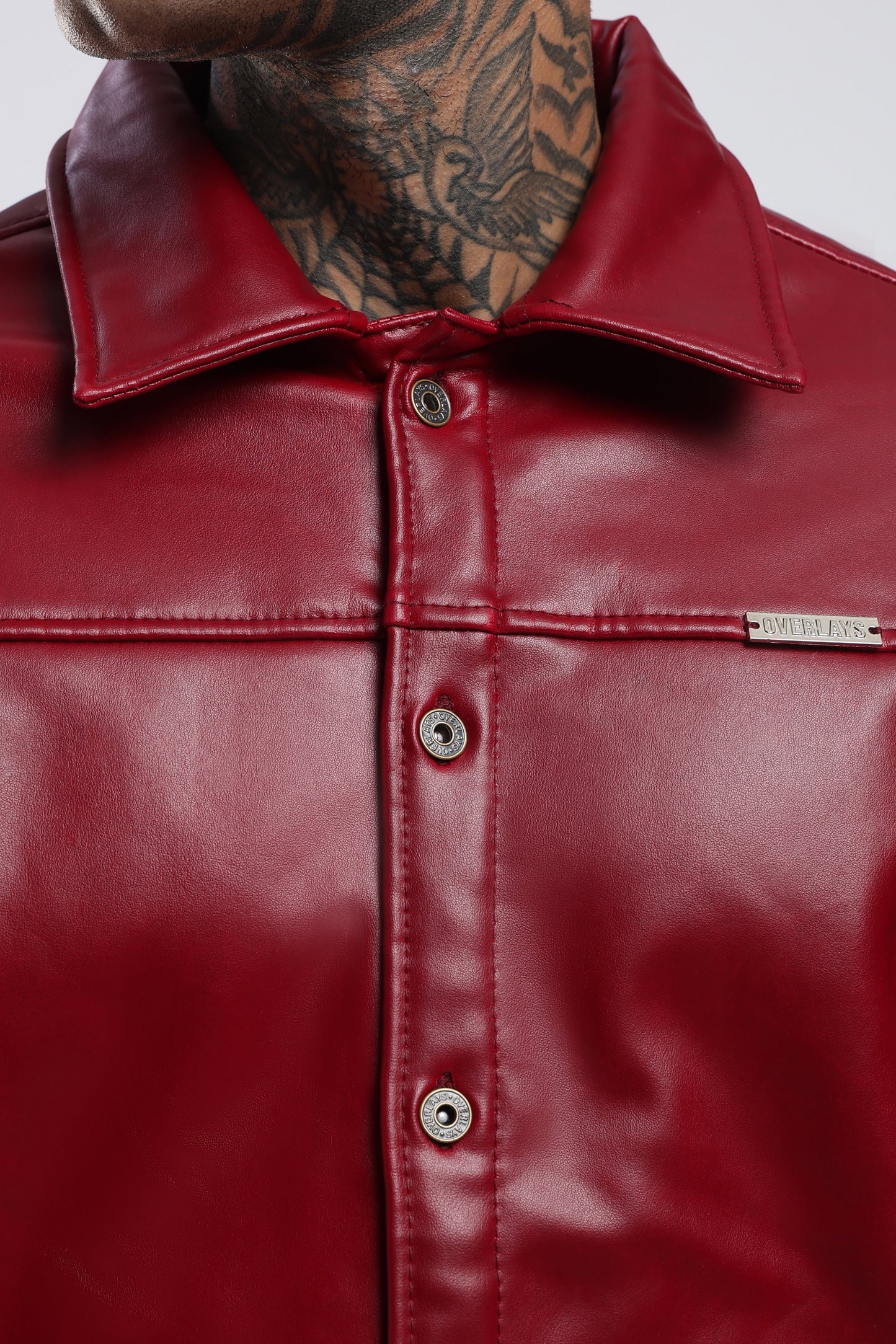 Cherry Drift Faux Leather Jacket