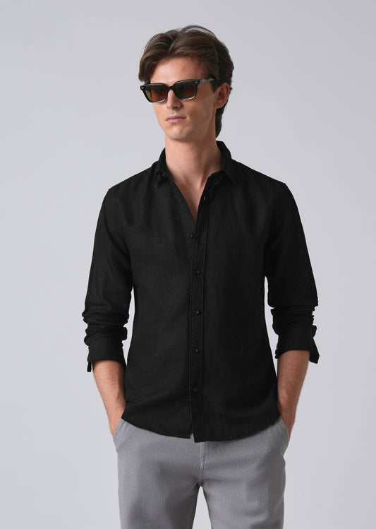 Black Linen Shirt