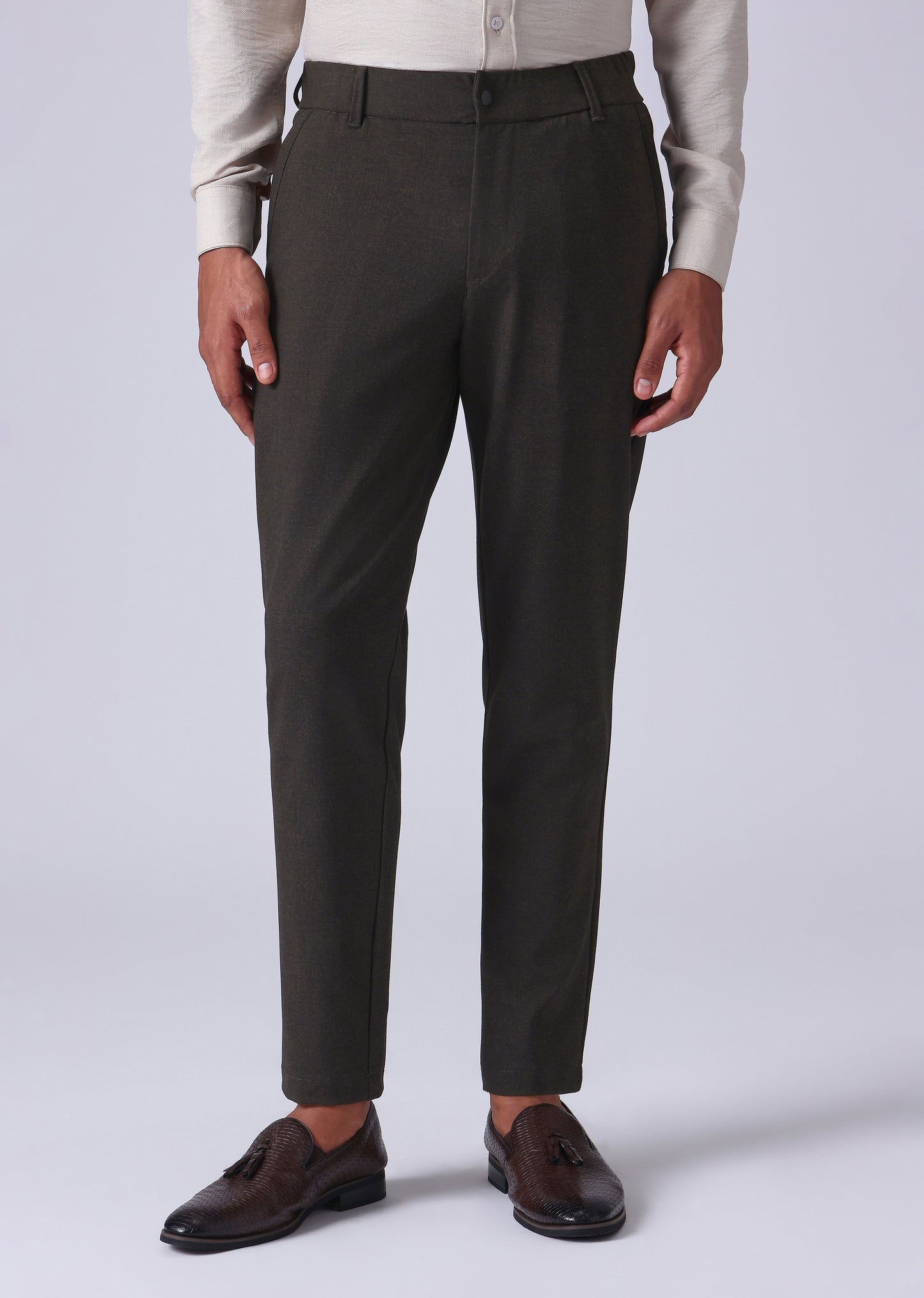 Brown 8 Way Stretch Trousers