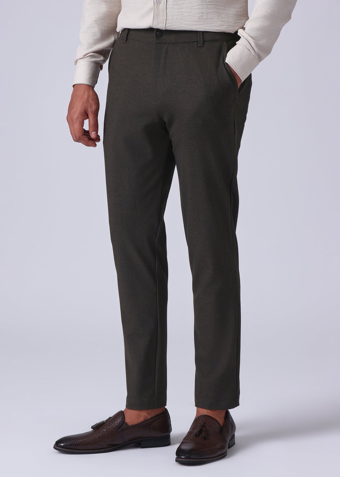 Brown 8 Way Stretch Trousers