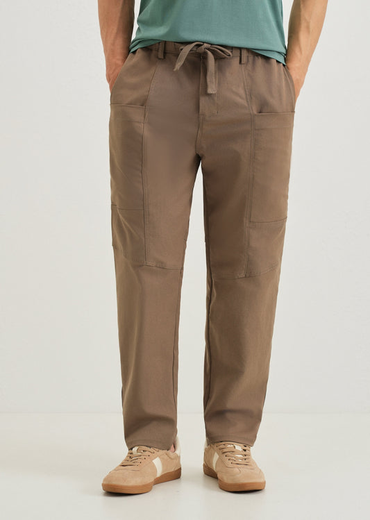 Brown Drawstring Panel Cargo