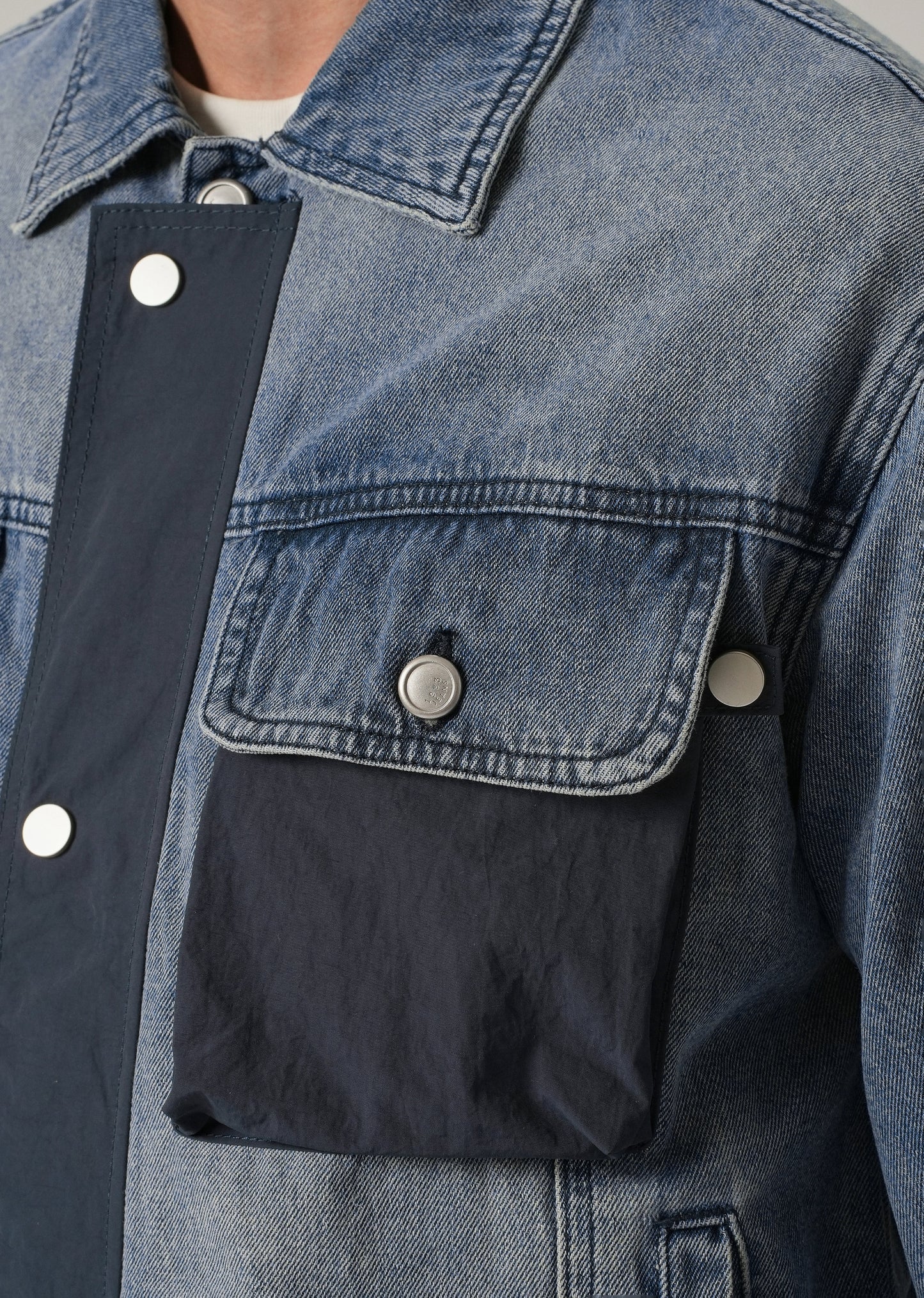 Contrast Panel Denim Jacket