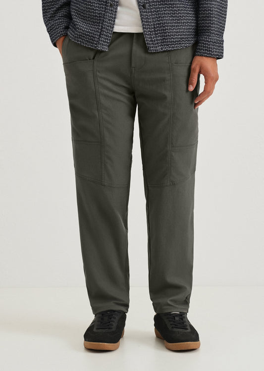 Fern Green Drawstring Panel Cargo Pant