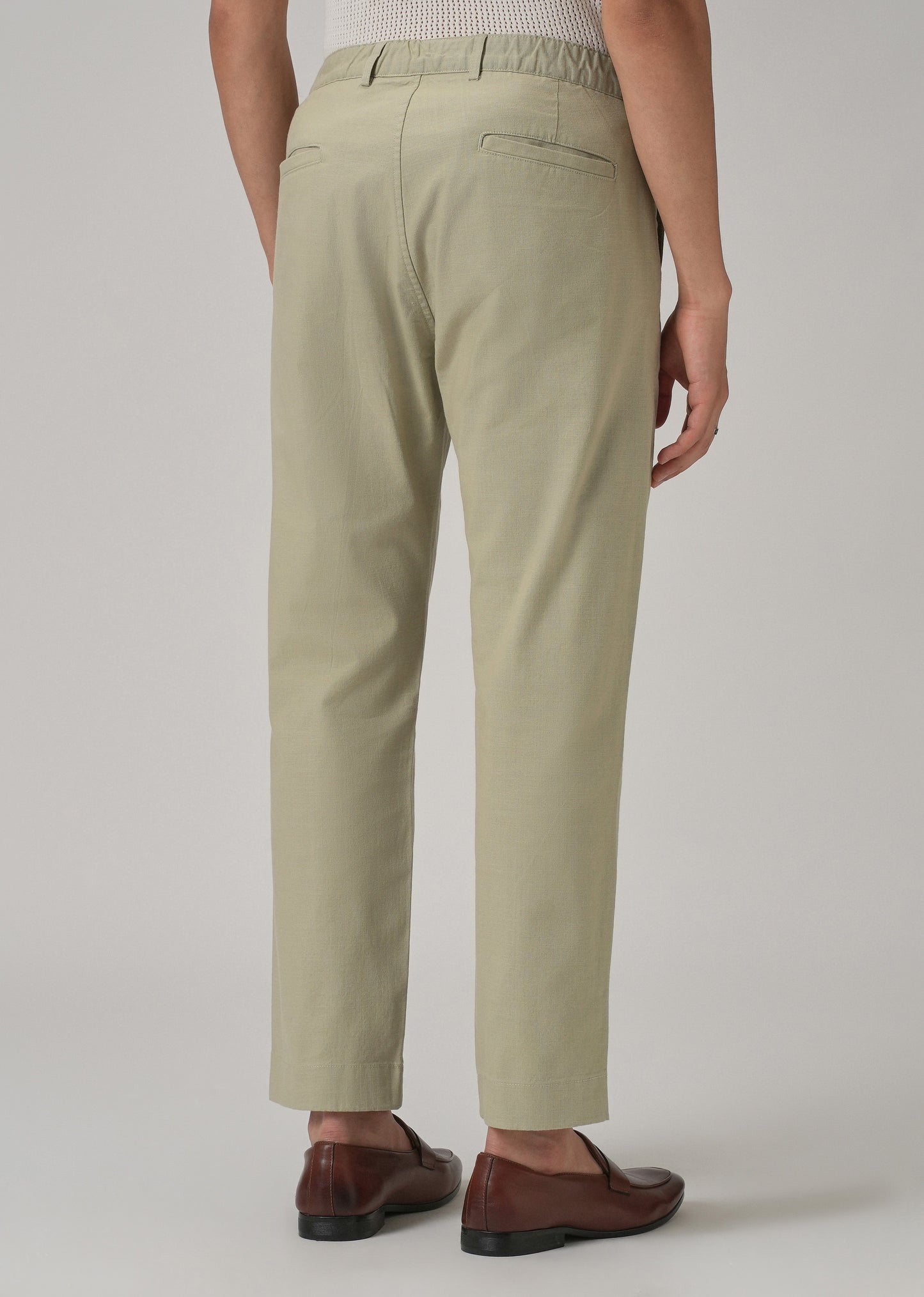 Light Olive Green Cotton Trouser