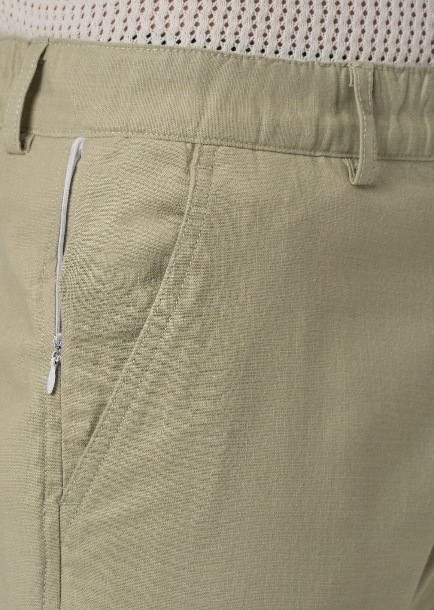 Light Olive Green Cotton Trouser