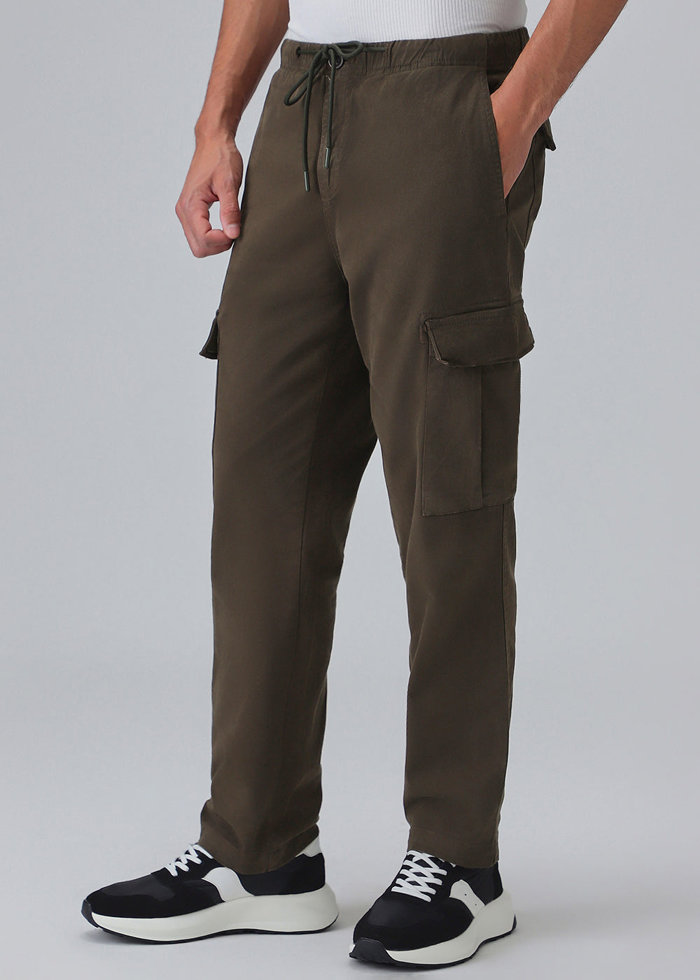 Olive Twill Cargo Pant